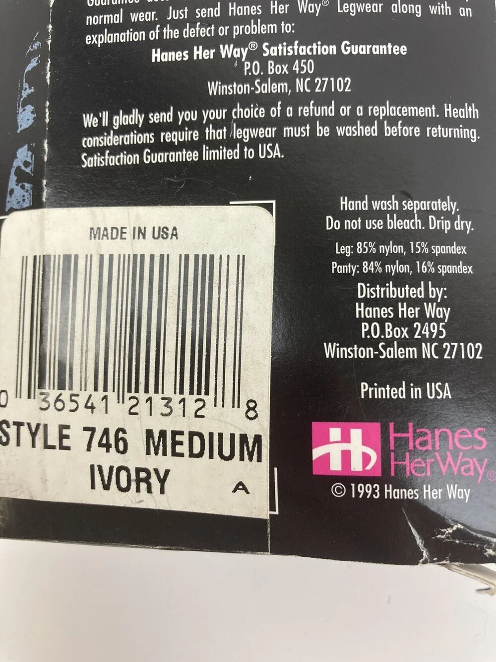 VTG NOS Hanes Her Way Shapers 131-165 lbs 5'2
